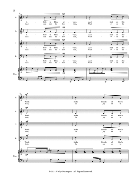Take Time To Be Holy (SATB Choir, Keyboard Accompaniment) image number null