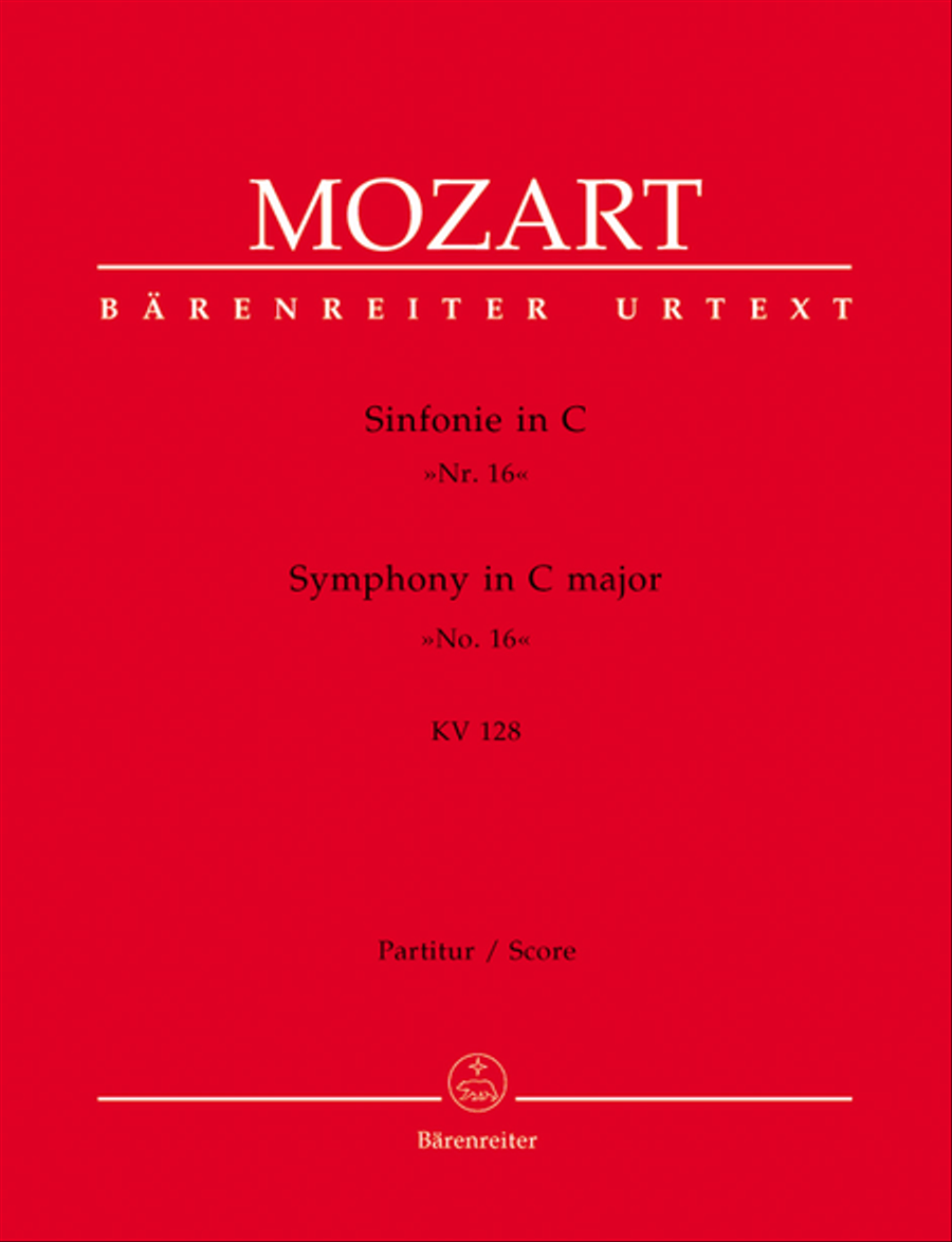 Symphony, No. 16 C major, KV 128 Chamber Orchestra scores gallery preview page 1