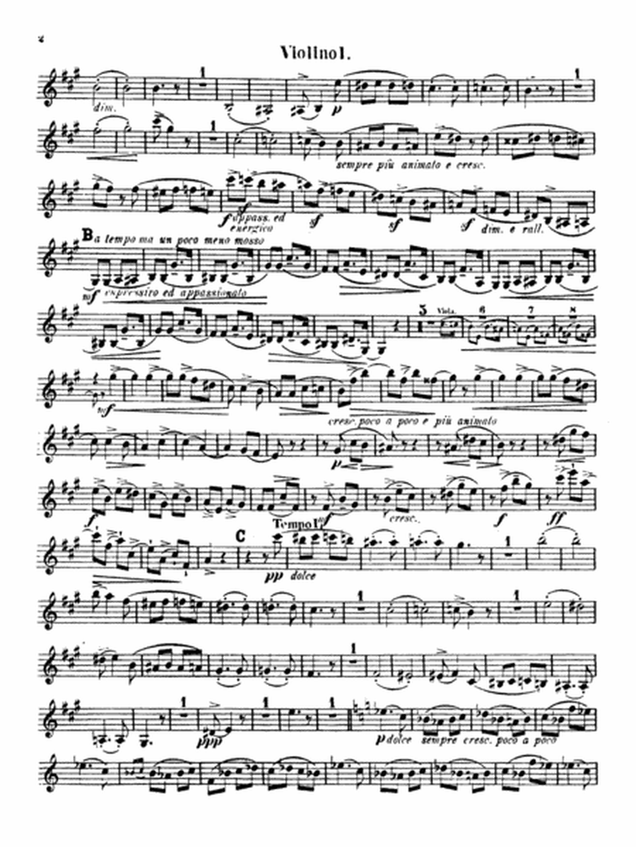 String Quartet No. 1 in A: 1st Violin