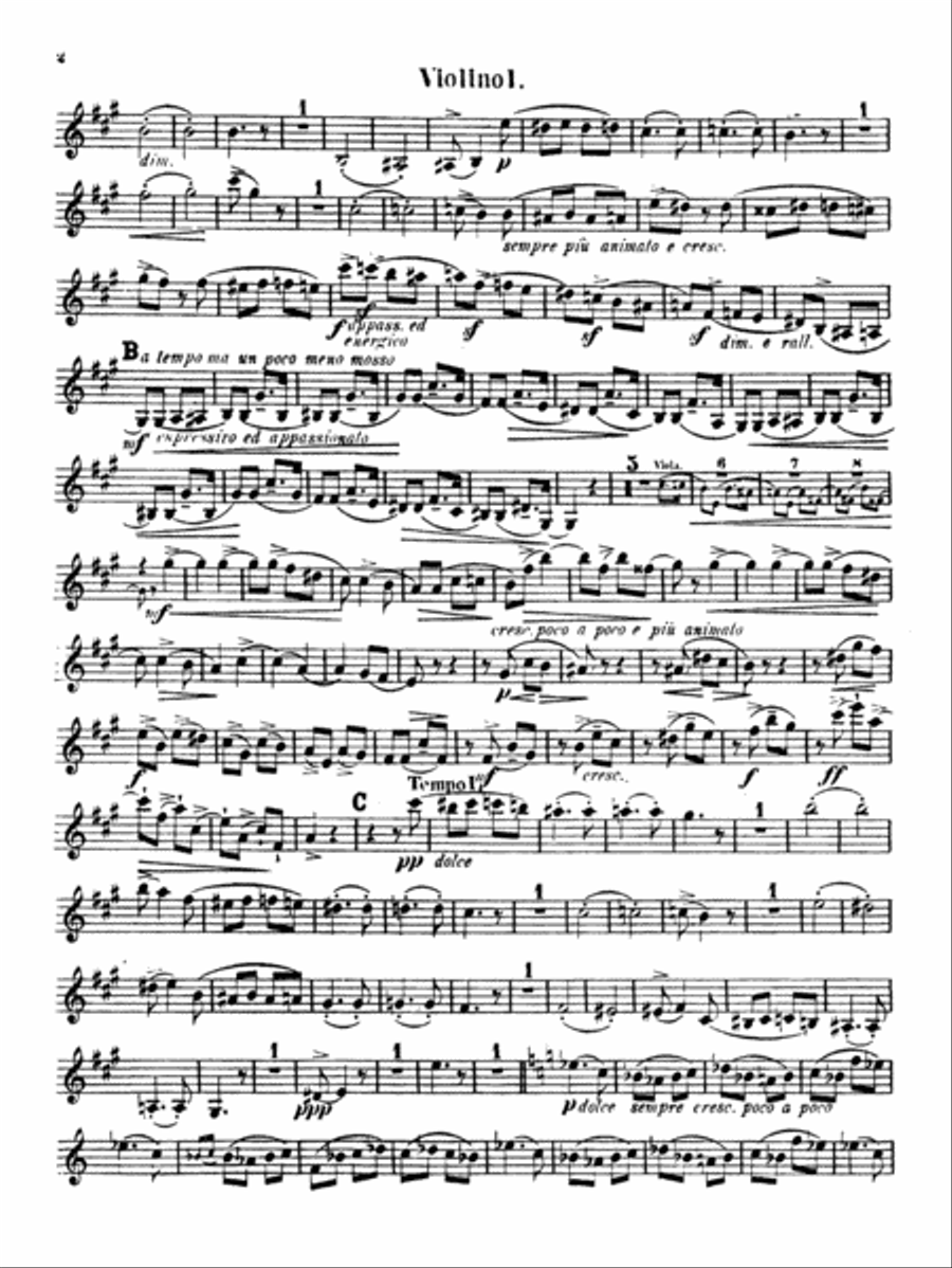 String Quartet No. 1 in A: 1st Violin String Quartet scores gallery preview page 2
