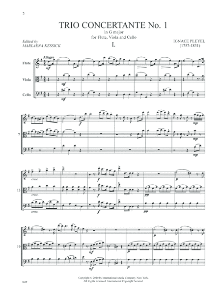 Trio Concertante No. 1 In G Major For Flute, Viola And Cello