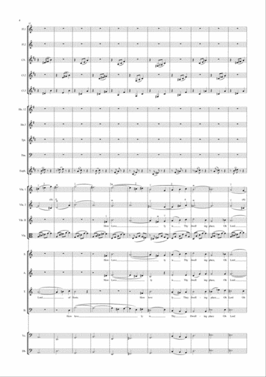 How Lovely Is Thy Dwelling Place (arr. for school orchestra and choir) Choir scores gallery preview page 5