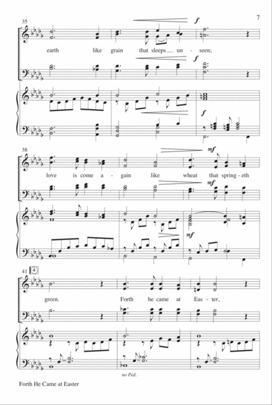Forth He Came at Easter 4-Part scores gallery preview page 8