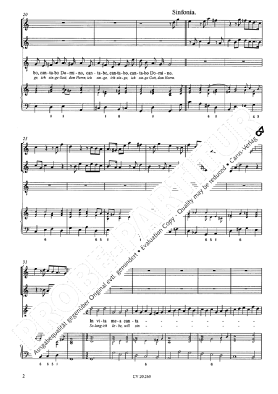 Cantabo Domino in vita mea Tenor Voice scores gallery preview page 3
