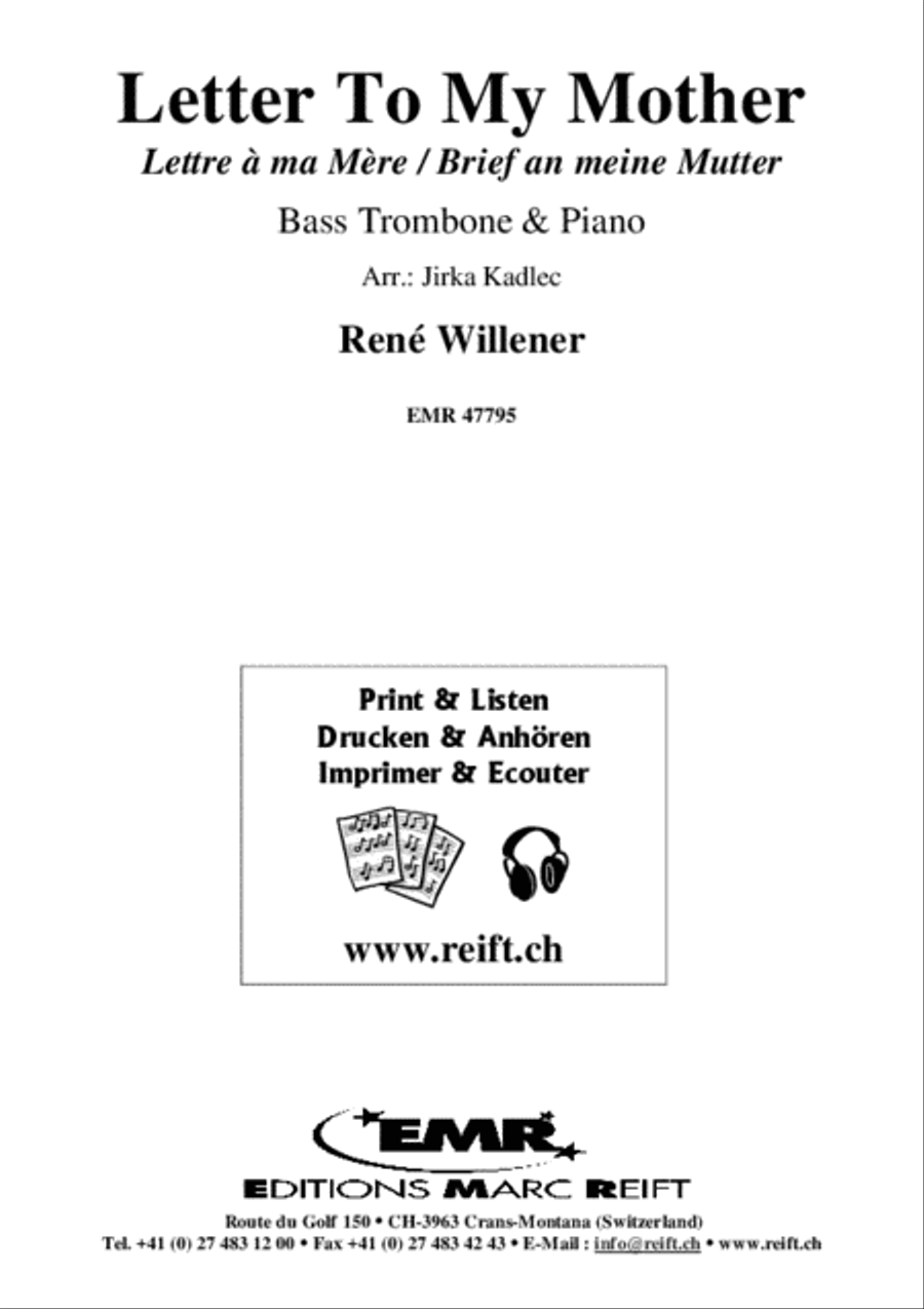 Letter To My Mother Bass Trombone scores gallery preview page 2