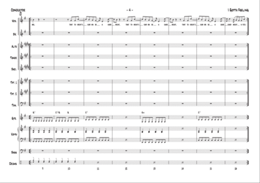 I Gotta Feeling Tenor Saxophone scores gallery preview page 4