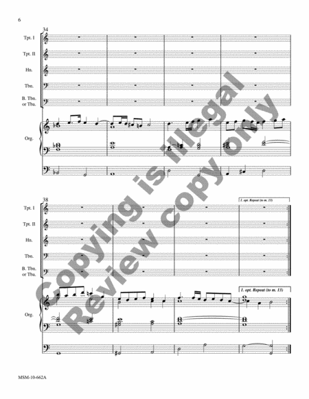 Fanfare and Processional (Brass Quintet Score and Parts)