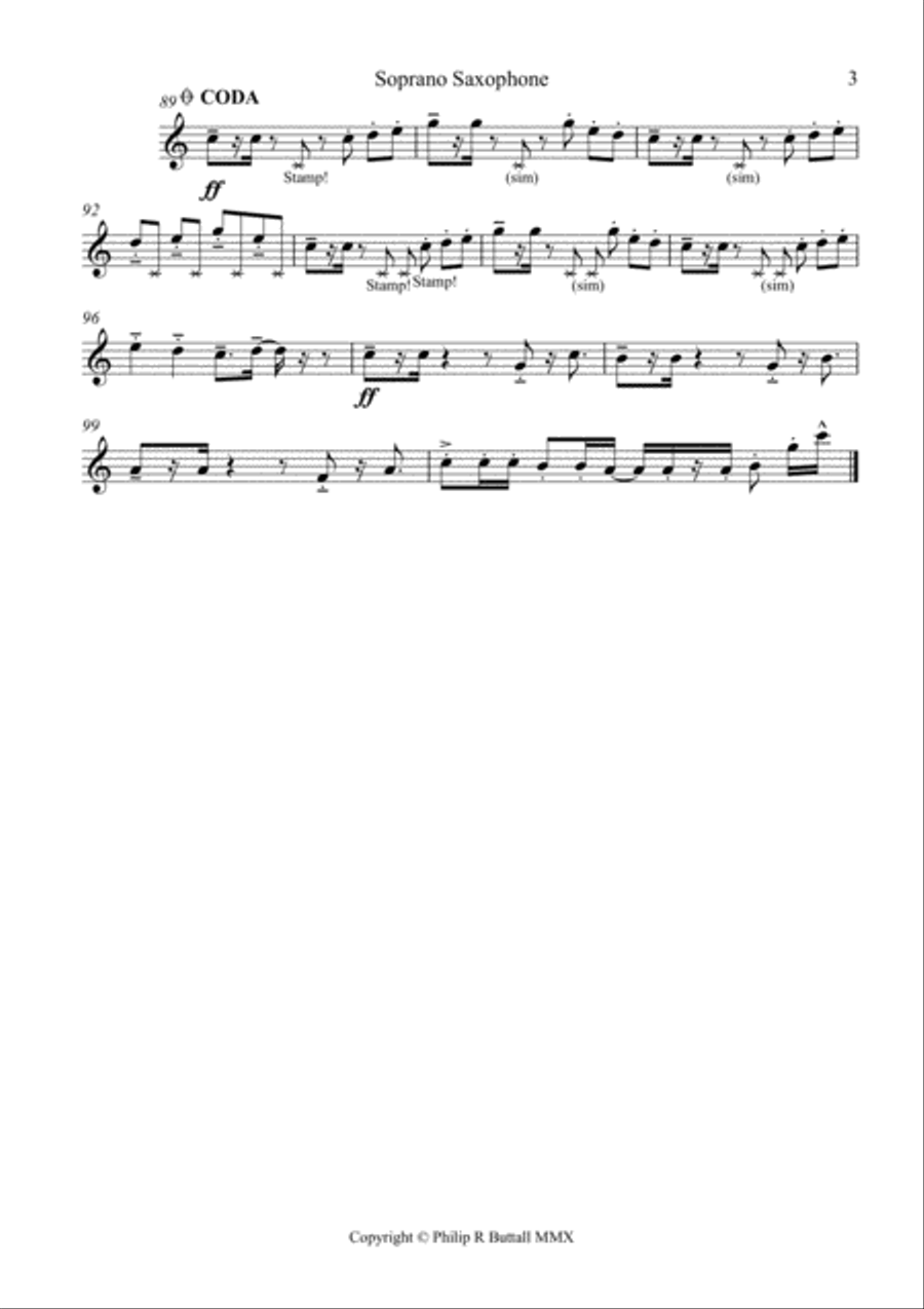 Five-note Disco! (Saxophone Quartet / Quintet) - Set of Parts [x4 / 5] Saxophone Quartet scores gallery preview page 4