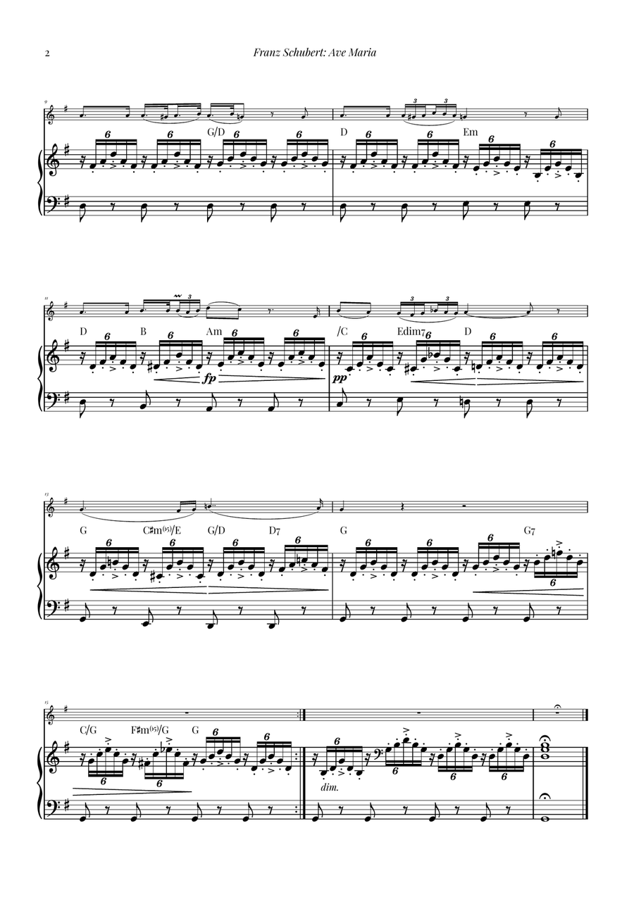 Ave Maria - Franz Schubert Chamber Music scores gallery preview page 2