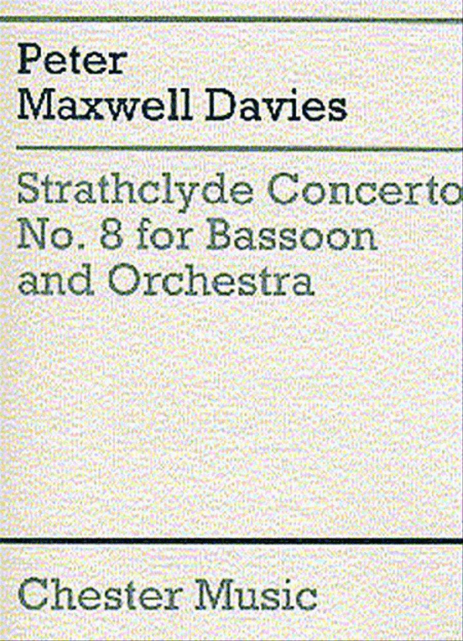 Peter Maxwell Davies: Strathclyde Concerto No. 8 (Bassoon/Piano) Bassoon Solo scores gallery preview page 1
