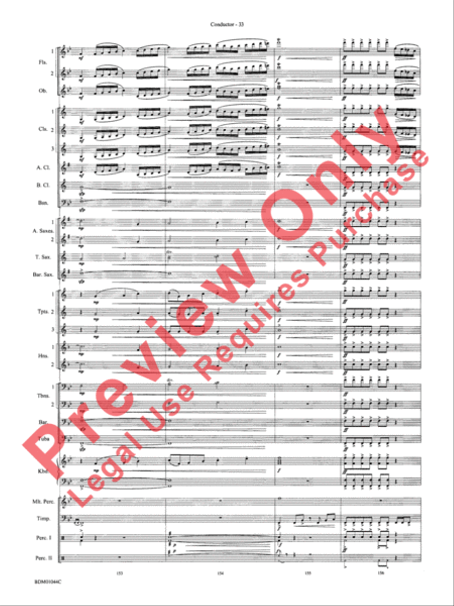 To the Summit! (Strive for the Highest) Concert Band scores gallery preview page 37