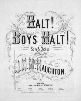 Halt! Boys Halt! Song & Chorus