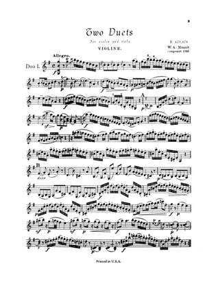 Mozart: Two Duets, K. 423, K. 424