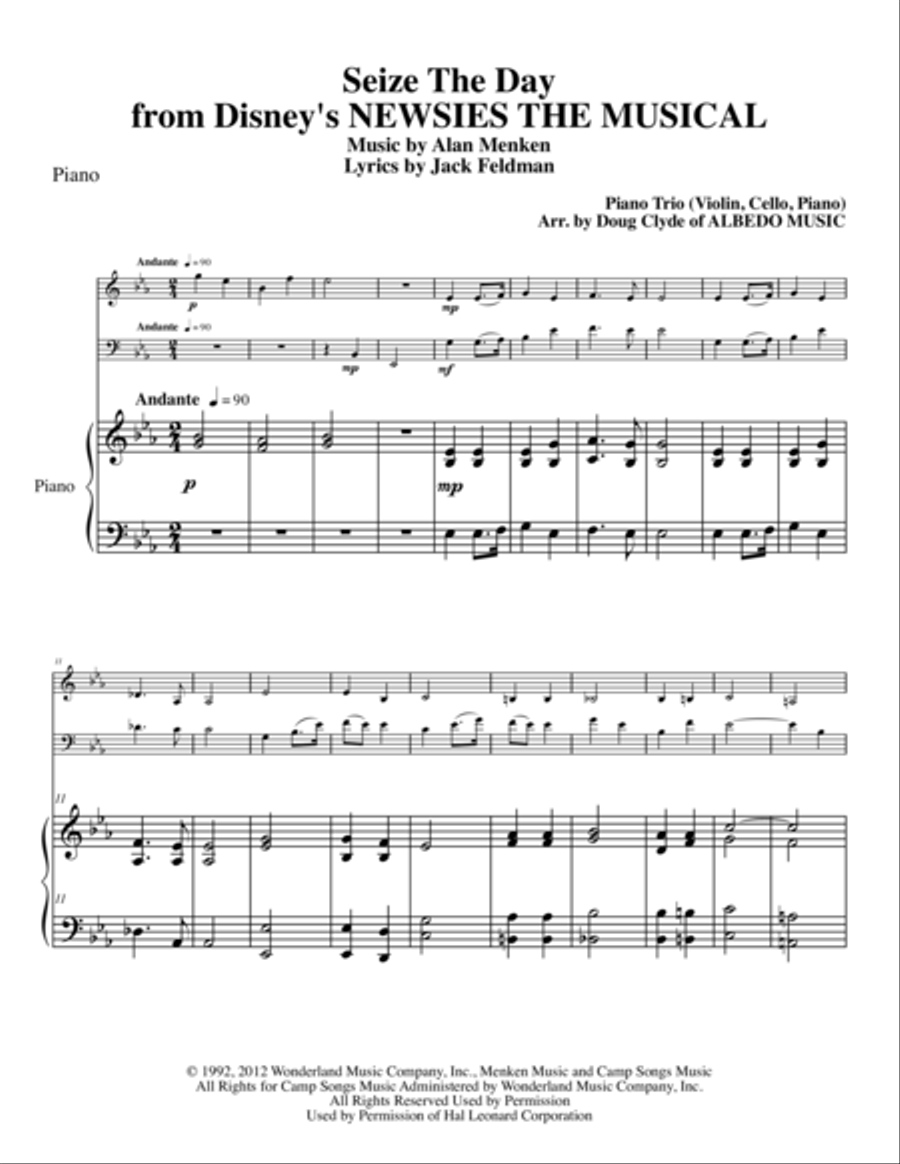 Seize The Day Piano Trio scores gallery preview page 1