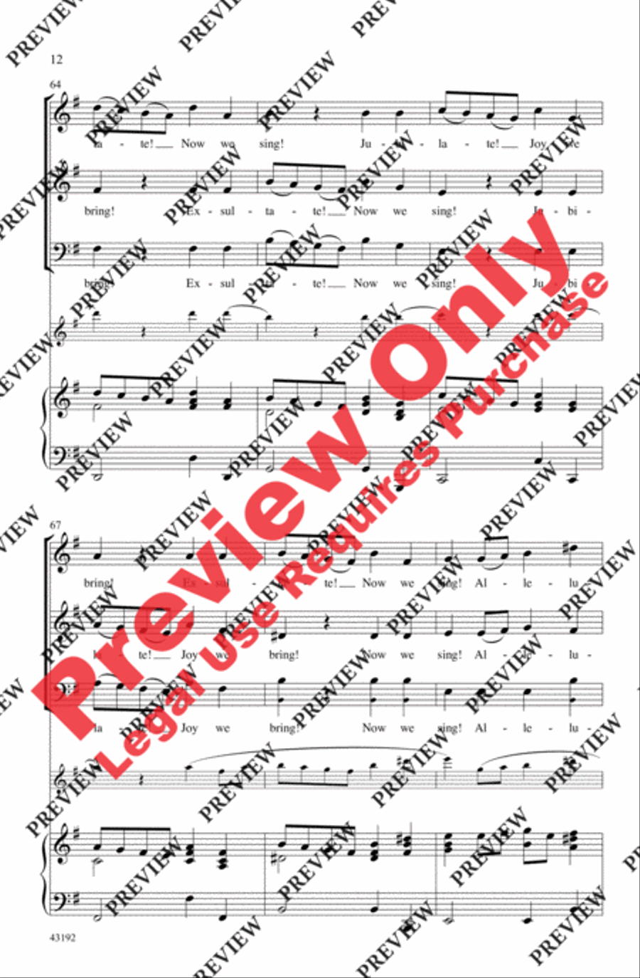 Jubilate! Joy We Bring! 3-Part scores gallery preview page 12