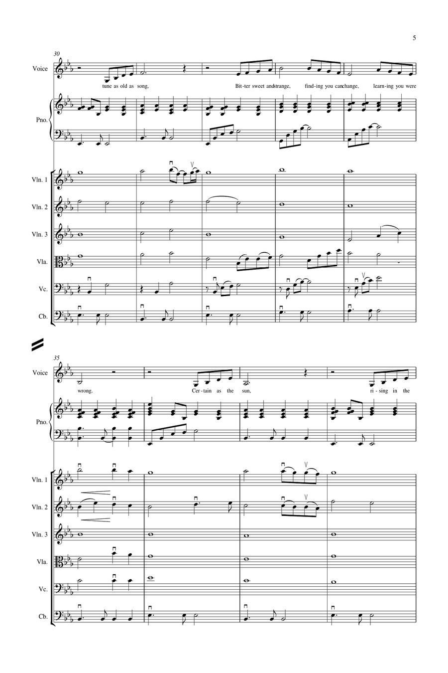 Beauty And The Beast String Quintet scores gallery preview page 5