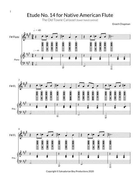 Etude No. 14 for "F#" Flute - The Old Towne Carousel