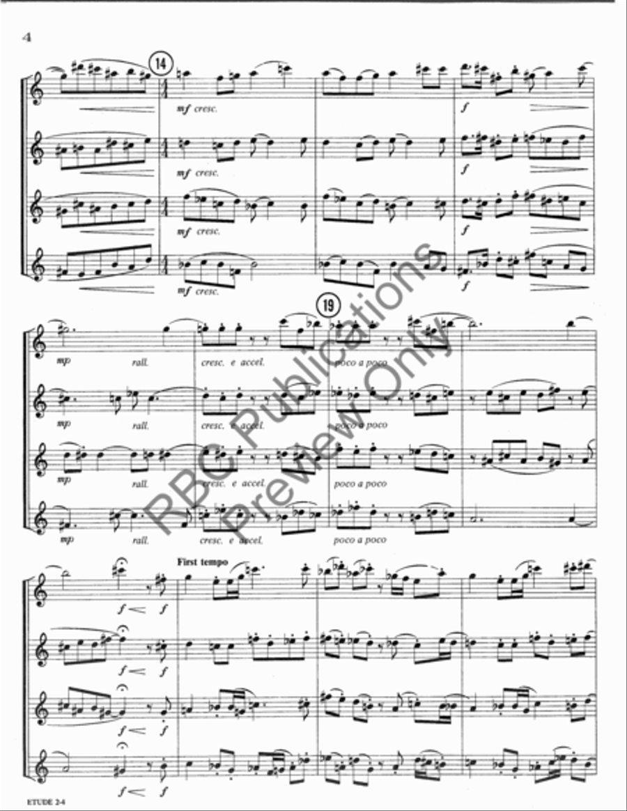Etude Sax Quartet Alto Saxophone scores gallery preview page 3