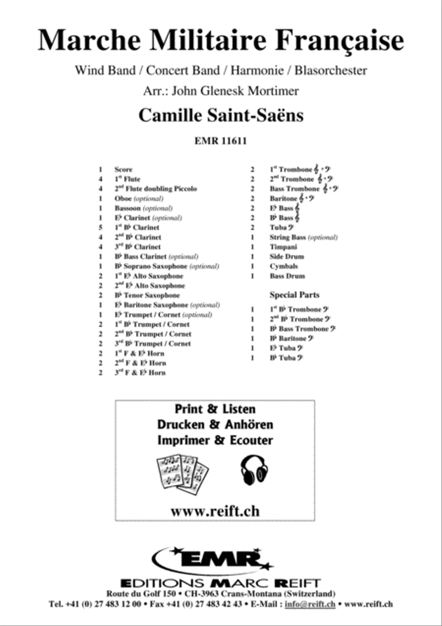 Marche Militaire Francaise Concert Band scores gallery preview page 2