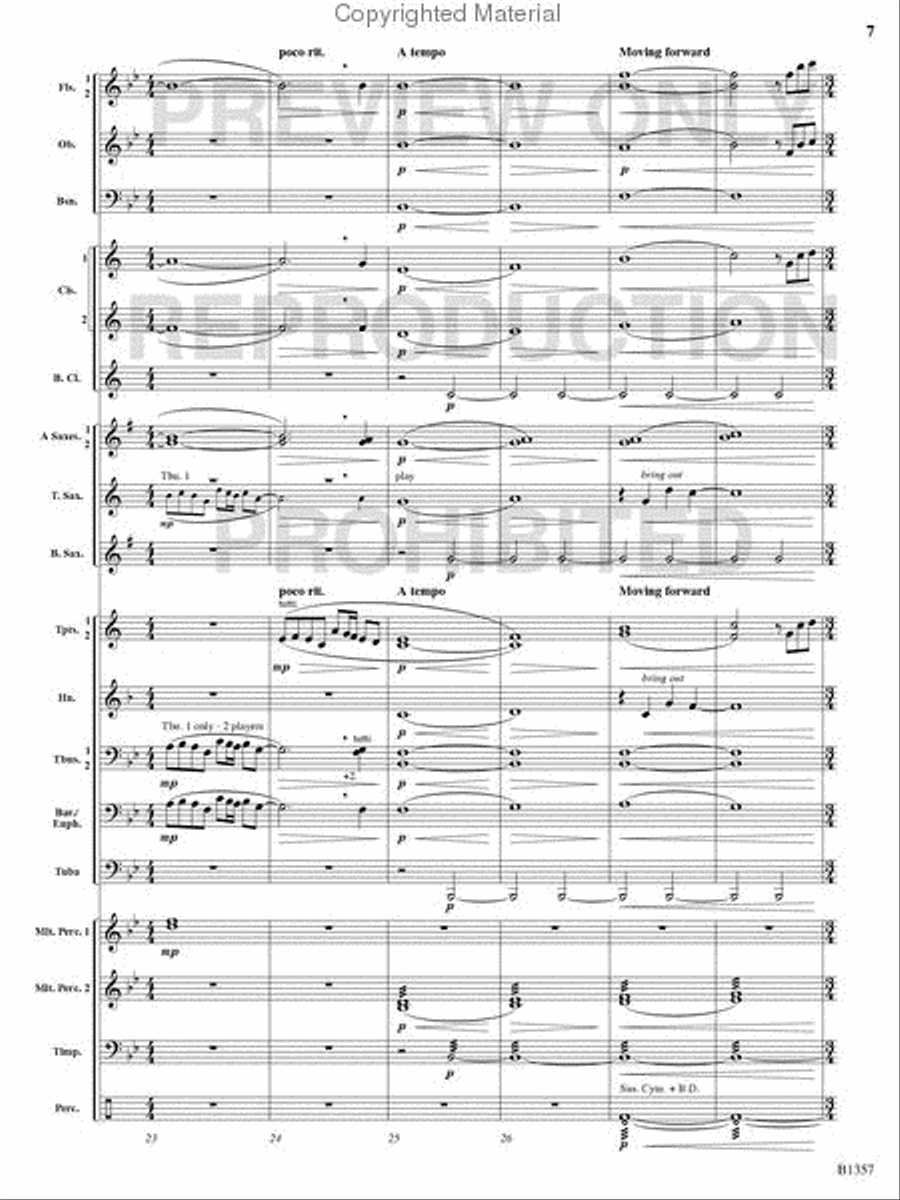 Rain Rain Concert Band scores gallery preview page 6