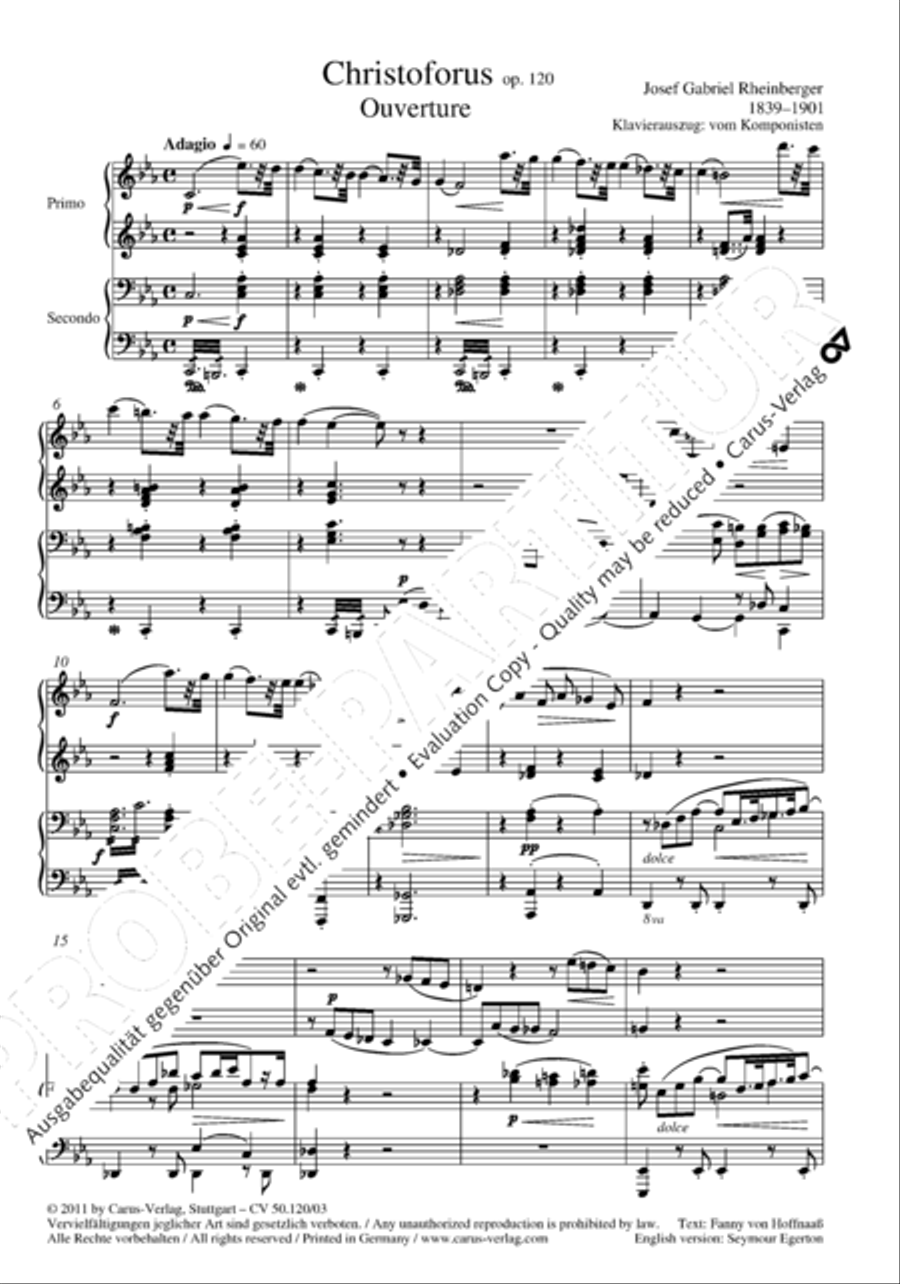 Christoforus + Das Tochterlein des Jairus (Gesamtausgabe, Bd. 9) 4-Part scores gallery preview page 4