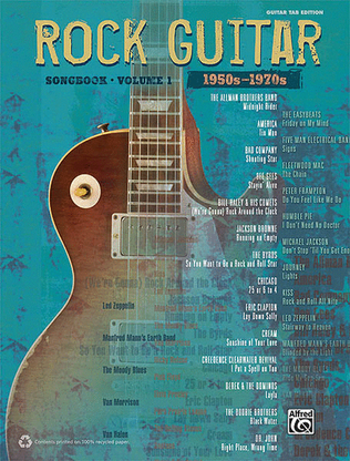 Book cover for The Rock Guitar Songbook - Volume 1 (1950s-1970s)