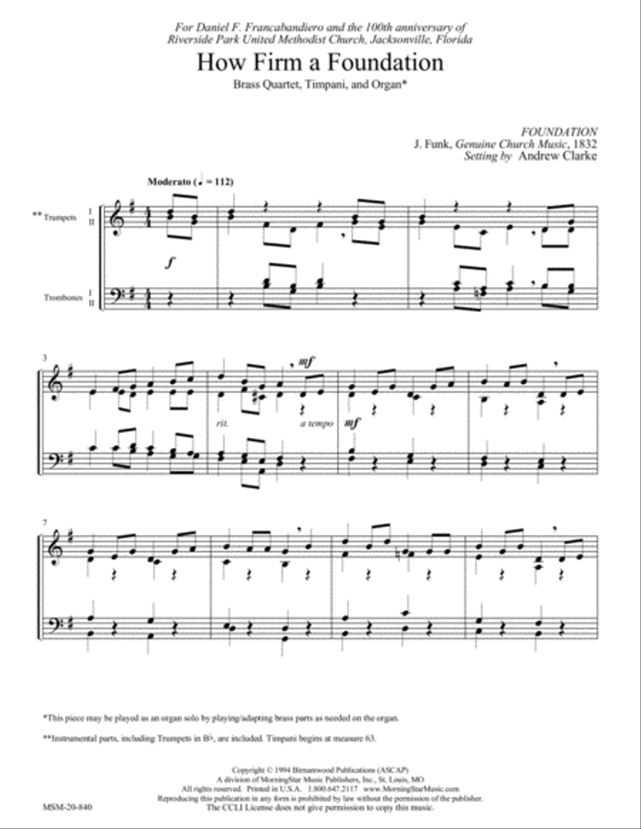 How Firm a Foundation Organ scores gallery preview page 2