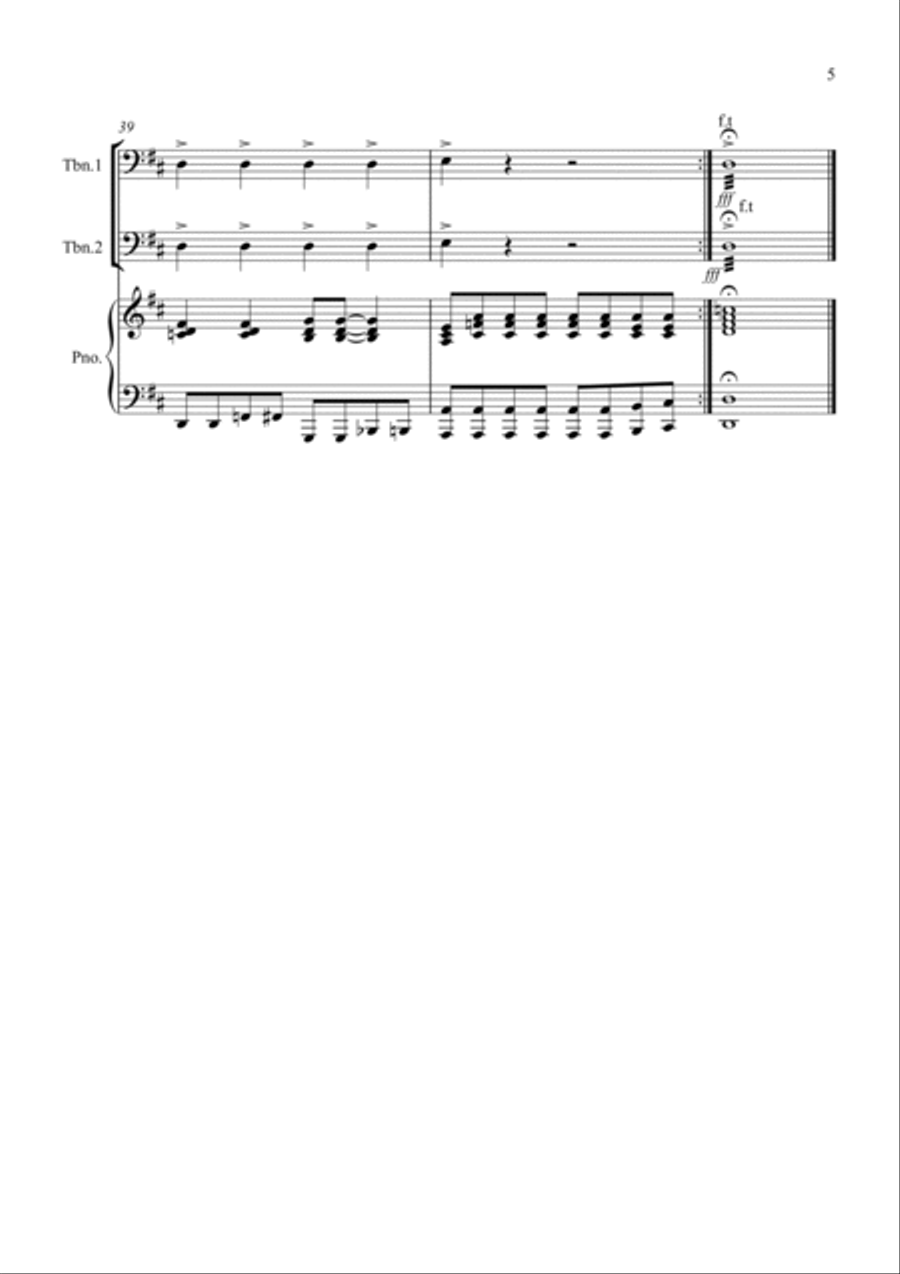 Fun for All! for Trombones and Piano Trombone Duet scores gallery preview page 5