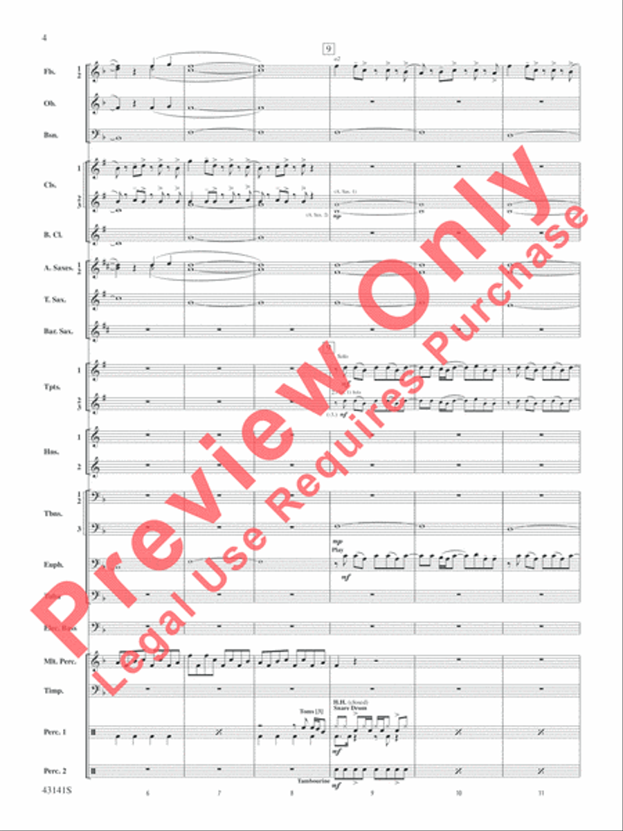 Bruno Mars Greatest Hits Concert Band scores gallery preview page 5