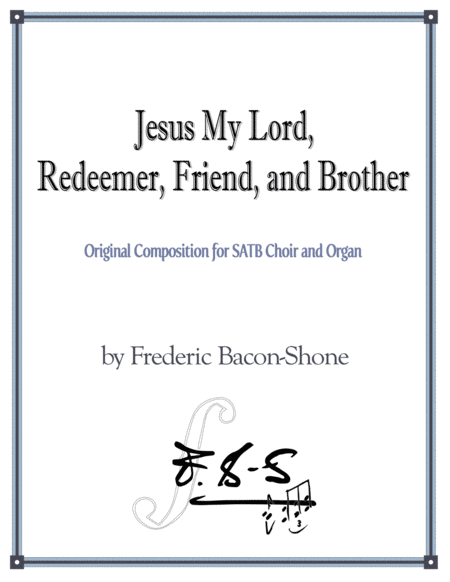 Jesus My Lord, Redeemer, Friend and Brother image number null