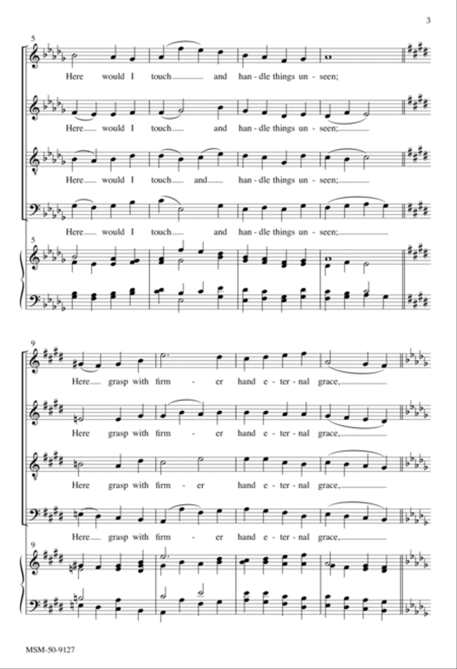 Here, O My Lord 4-Part scores gallery preview page 3