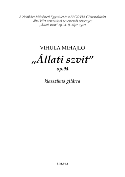 "Állati" suite op.94