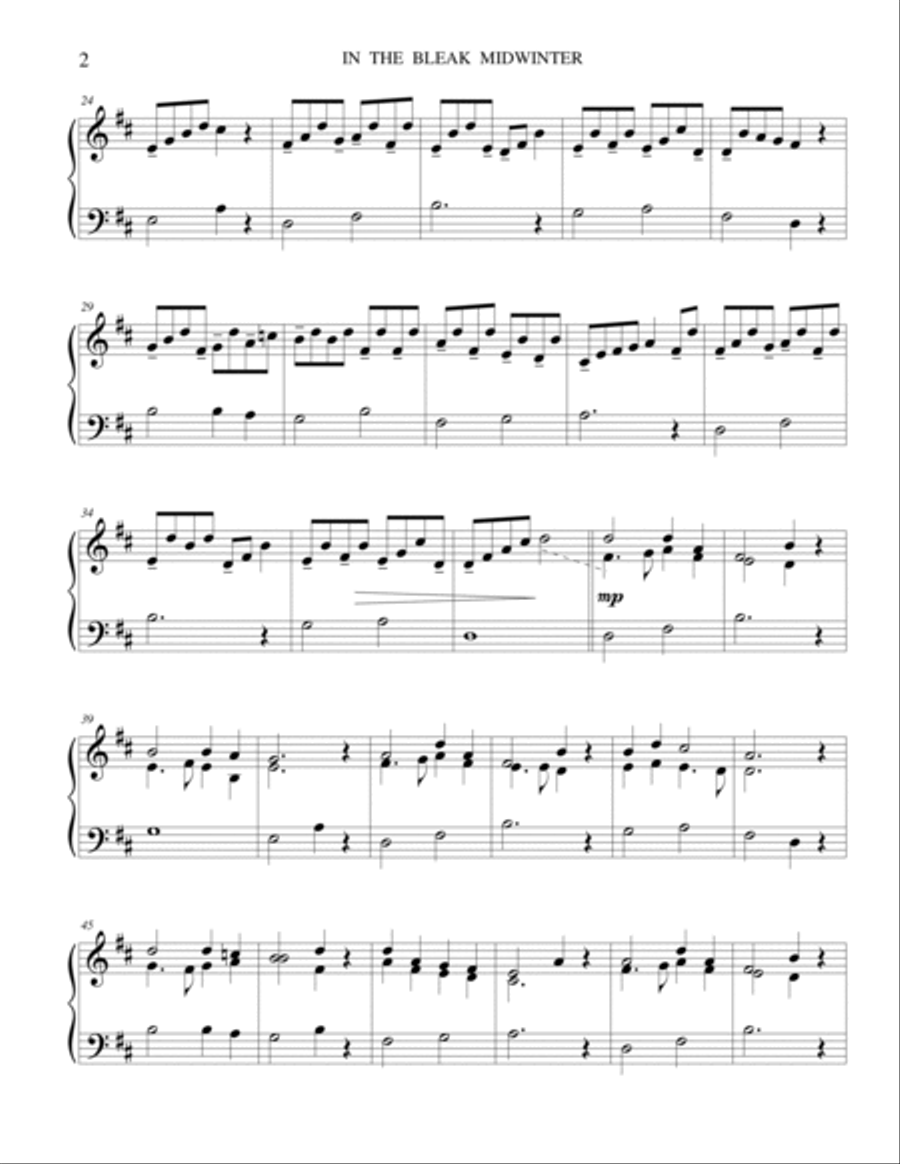 25B. In the Bleak Midwinter (CRANHAM) Carillon scores gallery preview page 2