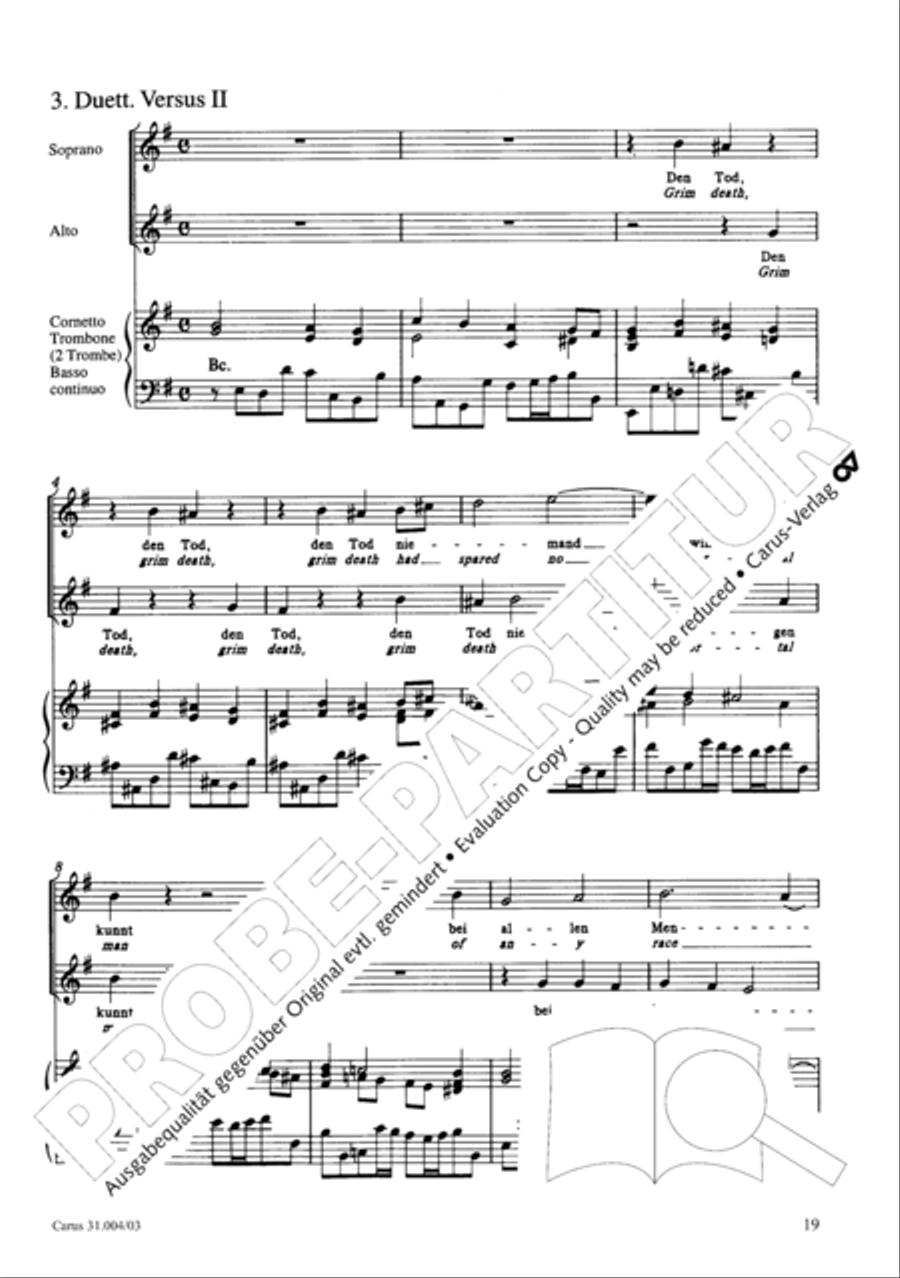 Christ lay in death's cold prison (Christ lag in Todesbanden) 4-Part scores gallery preview page 20