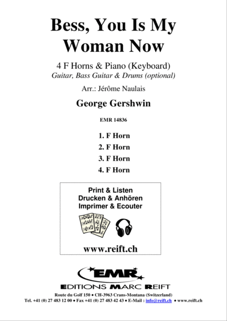Bess, You Is My Woman Now Horn scores gallery preview page 2