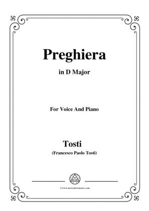 Tosti-Preghiera in D Major,for Voice and Piano
