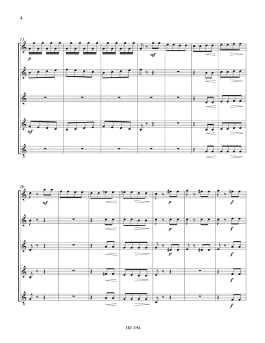 Andante Guitar Ensemble scores gallery preview page 3