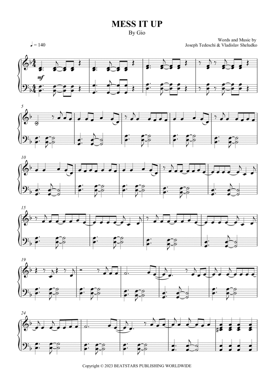 Up shop easy piano