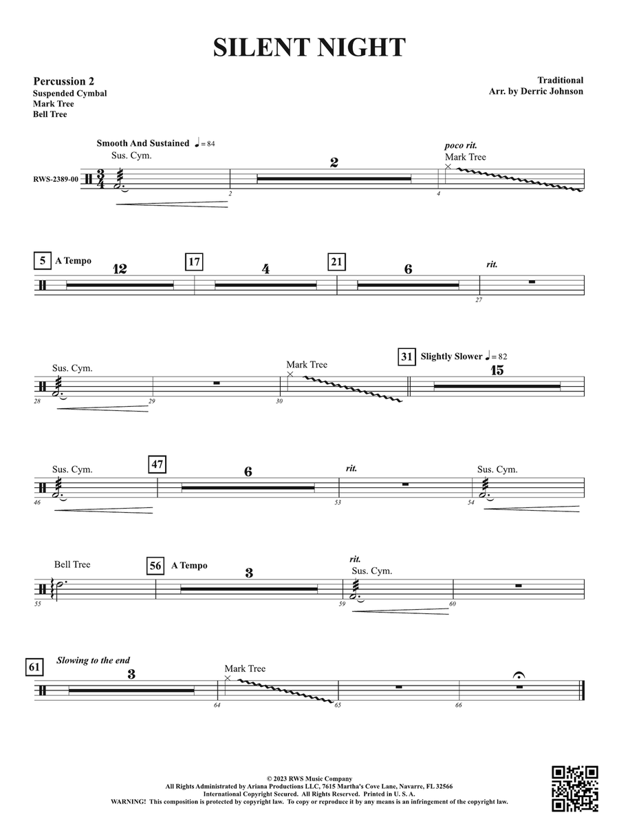Silent Night: 2nd Percussion Percussion scores gallery preview page 1