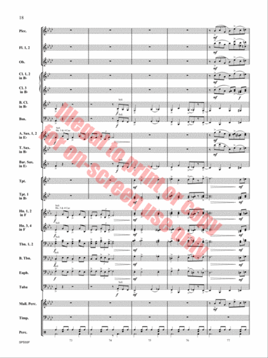 Alexander's Ragtime Band Alexander's Ragtime Band Concert Band scores gallery preview page 19