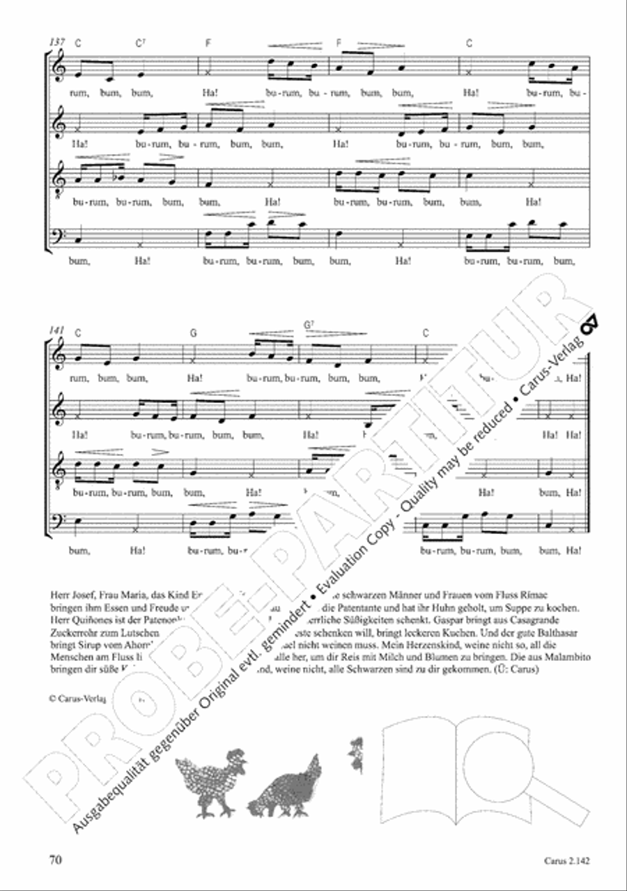 Christmas Carols of the World. Choral collection 4-Part scores gallery preview page 66
