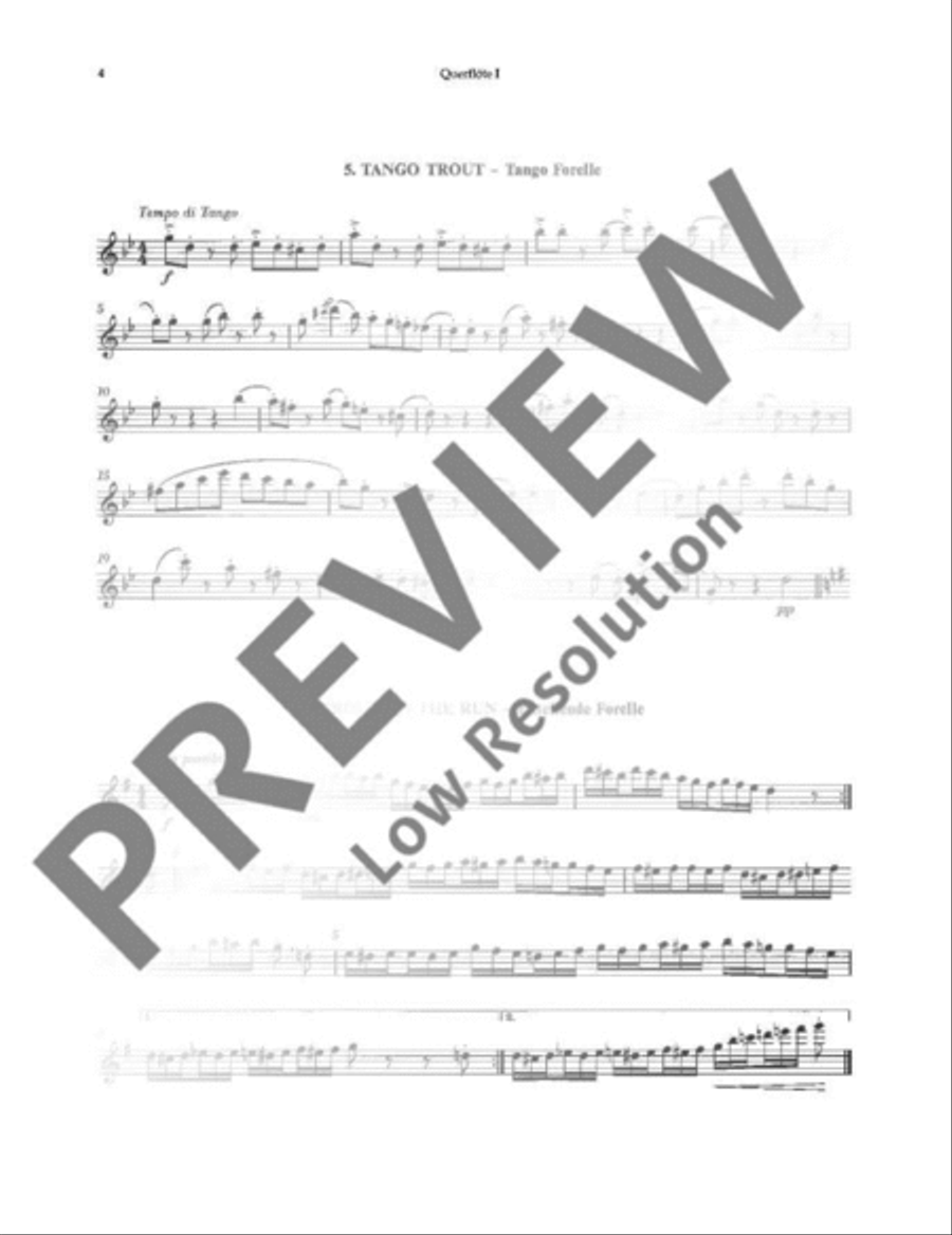 Various Trouts Flute scores gallery preview page 15