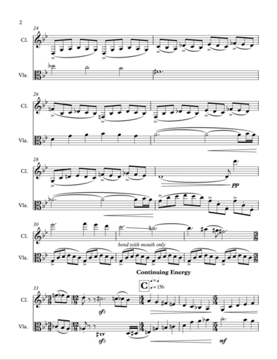 Murmurs Clarinet scores gallery preview page 2