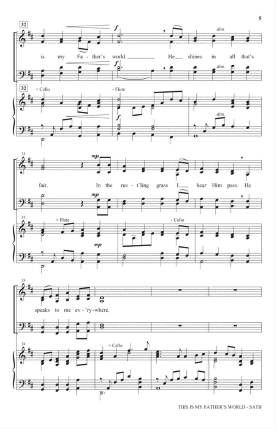 This Is My Father's World 4-Part scores gallery preview page 4