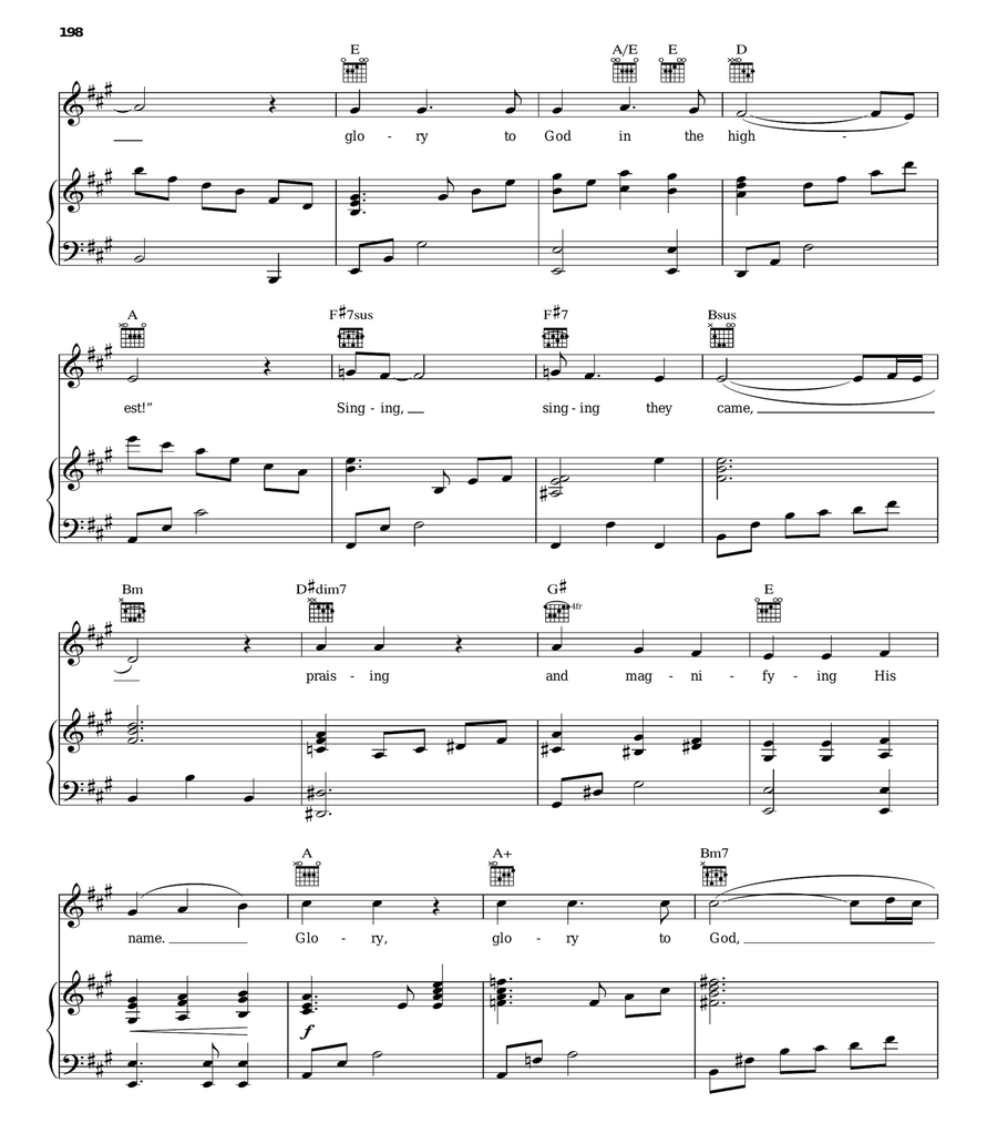 Our Blessed Savior Came Piano, Vocal, Guitar scores gallery preview page 4