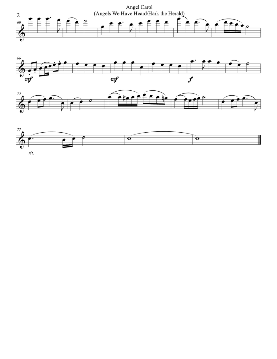 Angel Carol Angel Carol Violin Solo scores gallery preview page 2