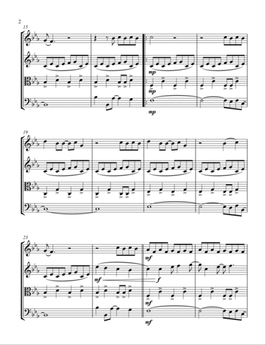 Blinding Lights Blinding Lights String Quartet scores gallery preview page 2