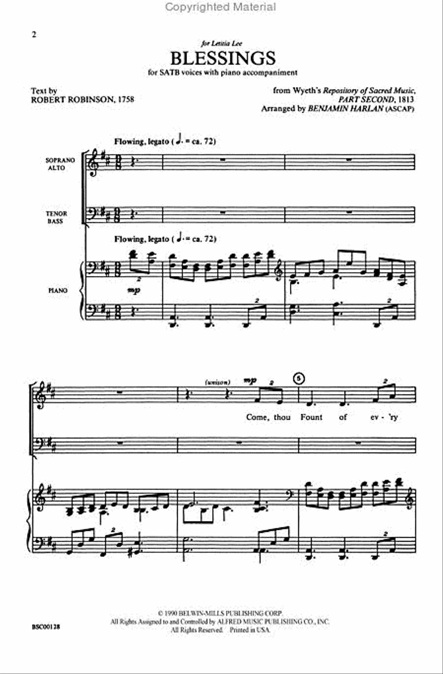 Blessings Blessings 4-Part scores gallery preview page 2