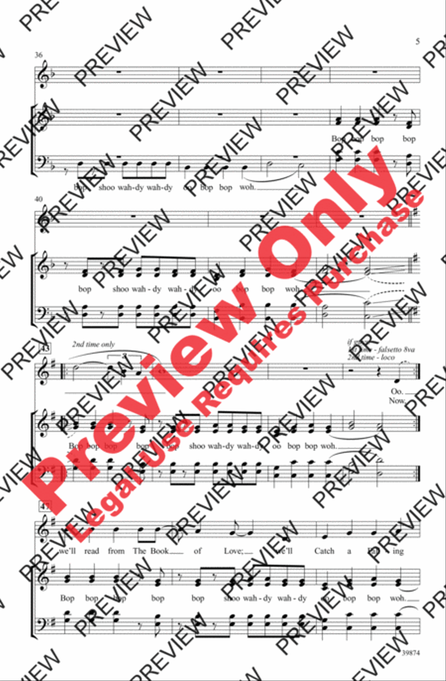 A Doo-Wop Christmas (With You) 4-Part scores gallery preview page 12
