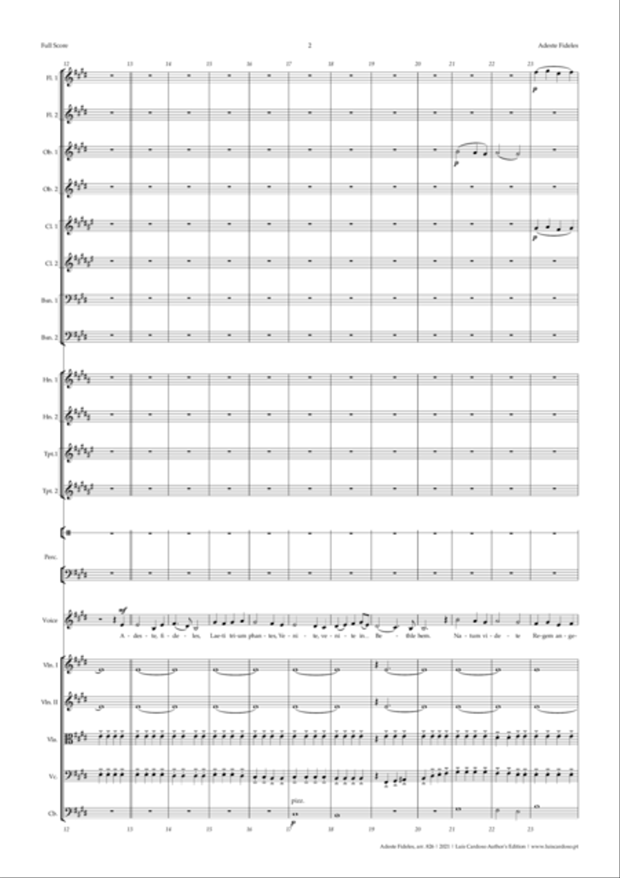 Adeste Fideles Full Orchestra scores gallery preview page 6